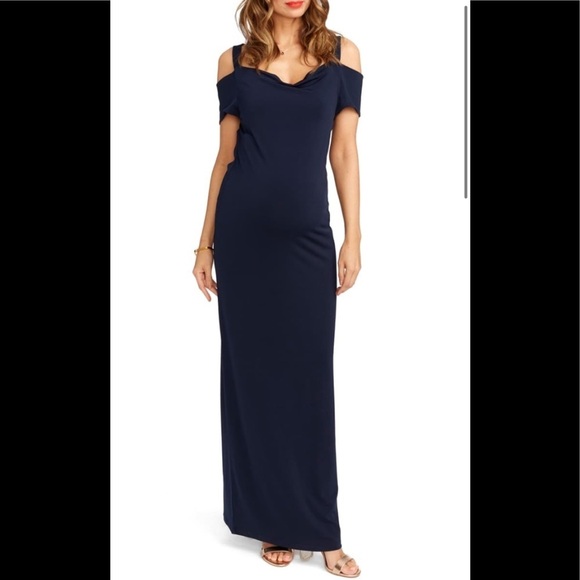 Jillian Maternity Cold Shoulder Maxi Dress H. - Picture 8 of 8